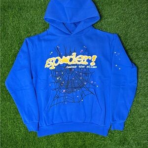 Vibrant Blue Graphic Hoodie